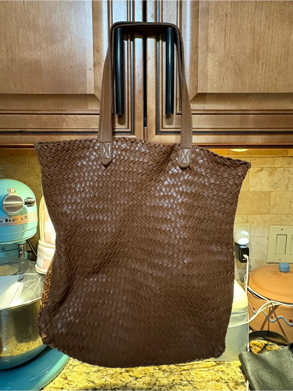 Madewell Brown Woven Leather Tote - Picture 2 of 13